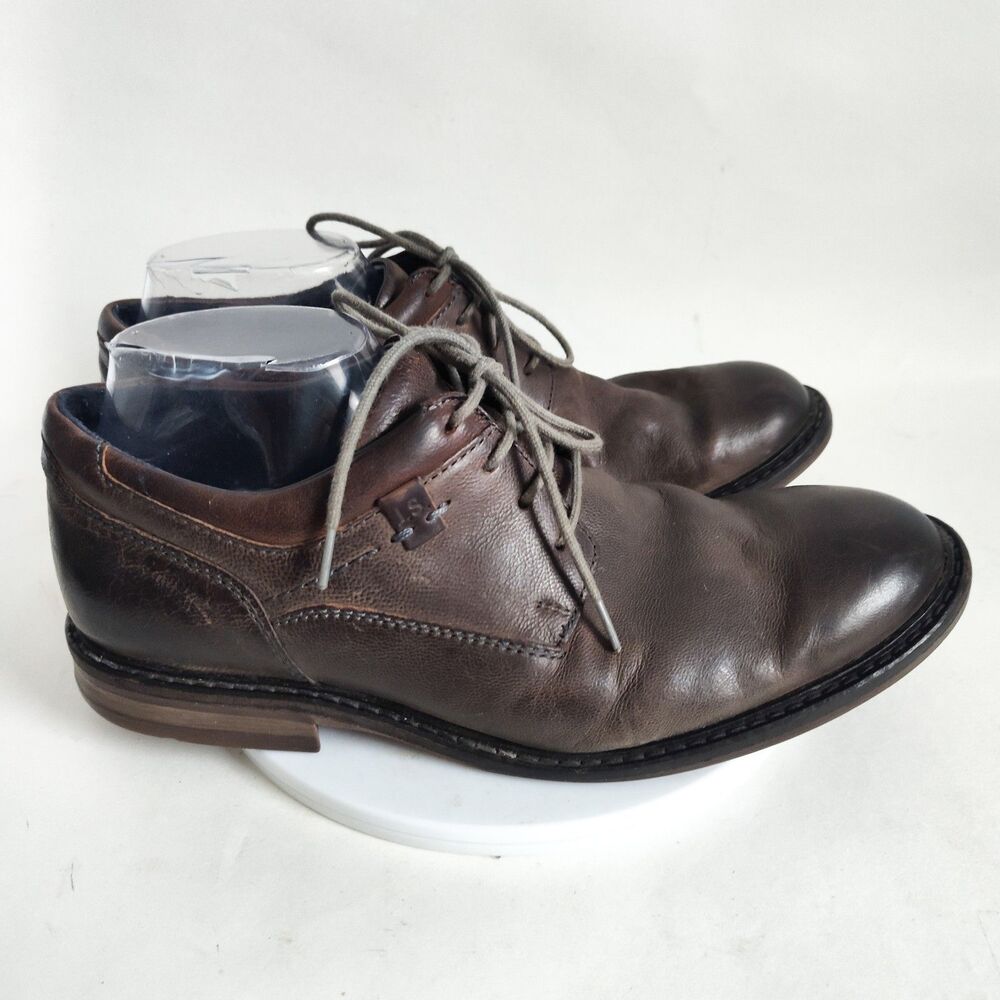Josef Seibel Brown Taupe Leather Lace Up Oxford Earl Mens Size EU 42 US‎ 9 - 9.5